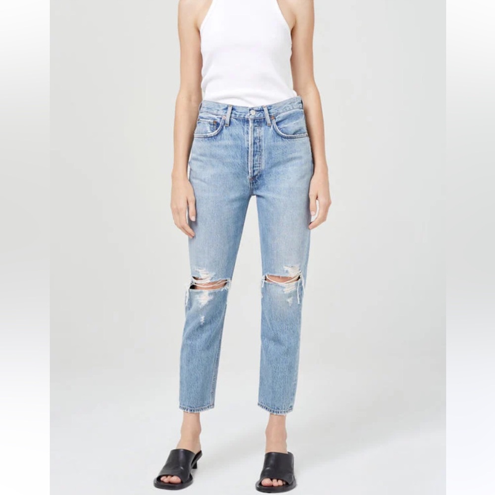 Agolde Riley High Rise Straight Crop Ankle Jeans Size 25